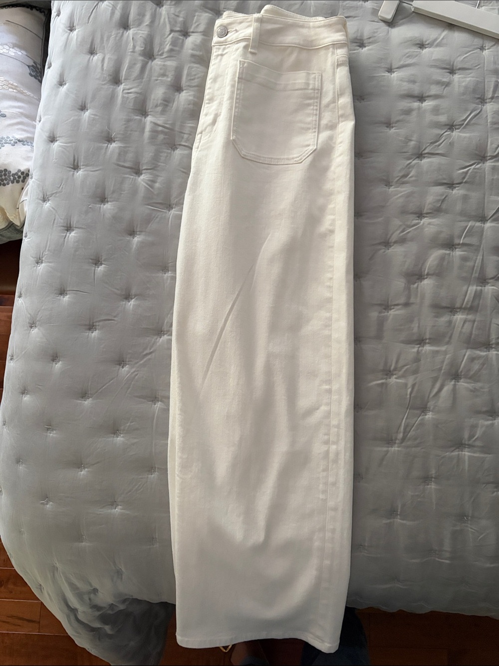White Straight-Leg Denim pants